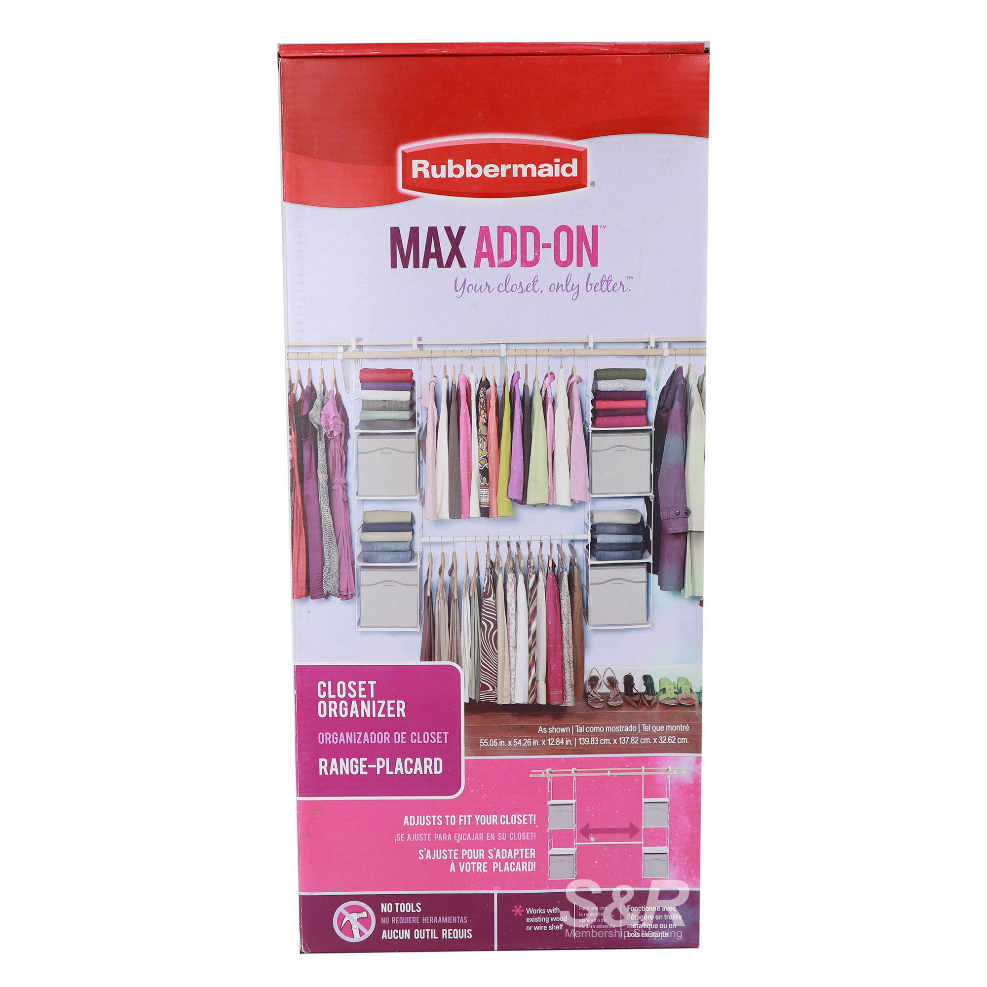 Rubbermaid Max Add On Closet Organizer 1 set